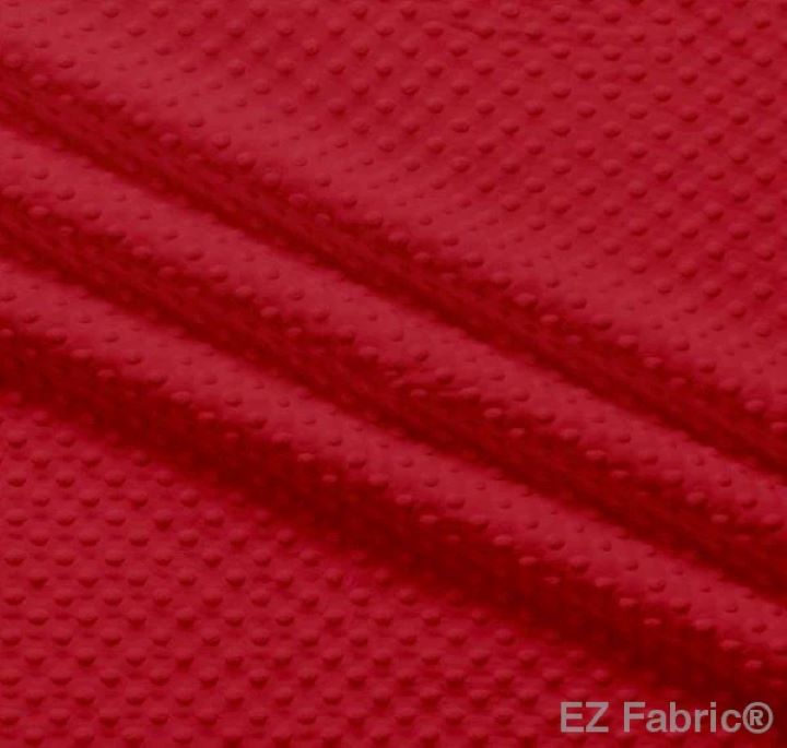 EZ Fabric / Touch Textiles - Solid Minky Dot Direct - Choice FabricsDS-87589-055 - E-DOTS RED