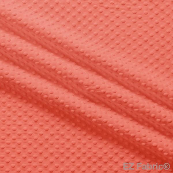 EZ Fabric / Touch Textiles - Solid Minky Dot Direct - Choice FabricsDS-87589-061 - E-DOTS SALMON