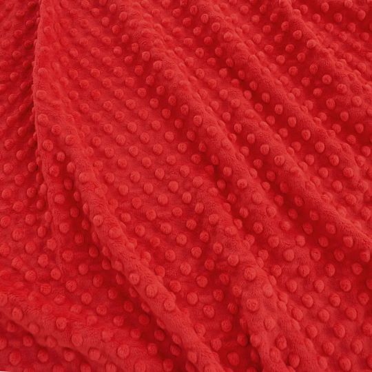 EZ Fabric / Touch Textiles - Solid Minky Dot Direct - Choice FabricsDS-87589-062 - E-DOTS SCARLETT