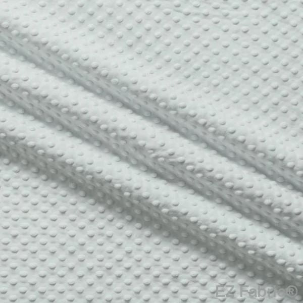 EZ Fabric / Touch Textiles - Solid Minky Dot Direct - Choice FabricsDS-87589-063 - E-DOTS SILVER