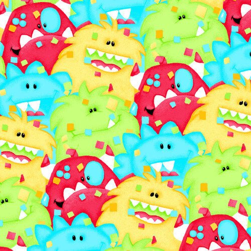 Comfy Flannel - Packed Monsters - Choice FabricsN-0974-41