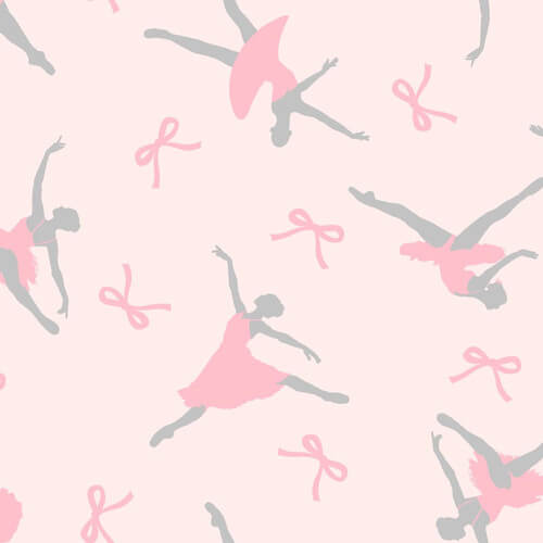 Comfy Flannel - Ballerinas & Bows - Choice Fabrics1065-22