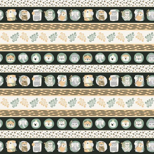Into the Jungle - Border Stripe (3 - Yard Pack) - Choice FabricsQ-895-64