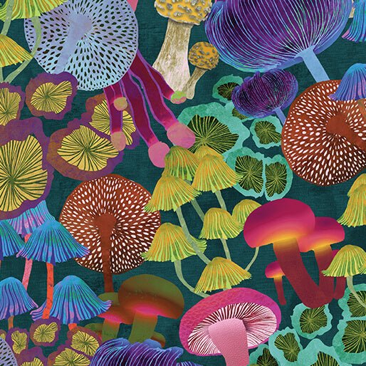 Benartex LLC - Benartex Prints Direct - Modern Mushrooms - Choice FabricsDS-93425-001 - 16467-85