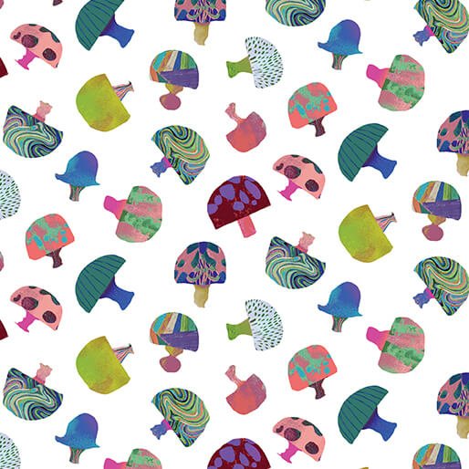 Benartex LLC - Benartex Prints Direct - Modern Mushrooms - Choice FabricsDS-93433-001 - 16471-09