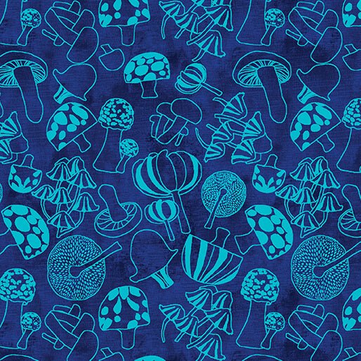 Benartex LLC - Benartex Prints Direct - Modern Mushrooms - Choice FabricsDS-93436-001 - 16472-57