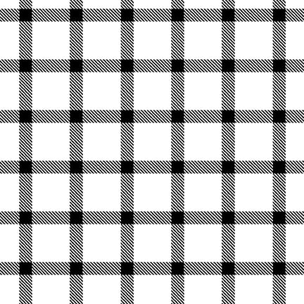 Plaid Essentials - Shepherd Plaid - White - Choice Fabrics3964-19