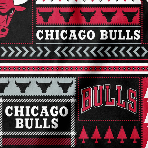 EZ Fabric / Touch Textiles - Minky Licensed Direct - Choice FabricsDS-94016-008 - Chicago Bulls Team Fair Isle