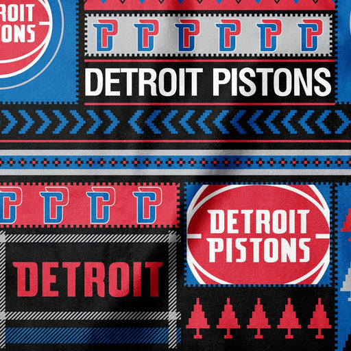 EZ Fabric / Touch Textiles - Minky Licensed Direct - Choice FabricsDS-94022-014 - Detroit Pistons Team Fair Isle