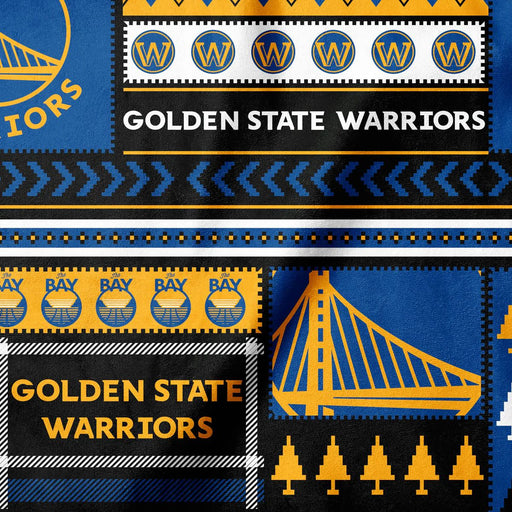 EZ Fabric / Touch Textiles - Minky Licensed Direct - Choice FabricsDS-94038-030 - Golden State Warriors Team Fair Isle