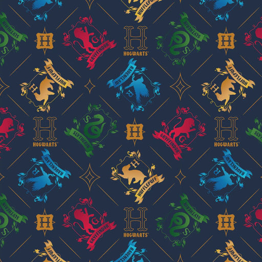 EZ Fabric / Touch Textiles - Minky Licensed Direct - Choice FabricsDS-94040-032 - Harry Potter- Illustrated Houses