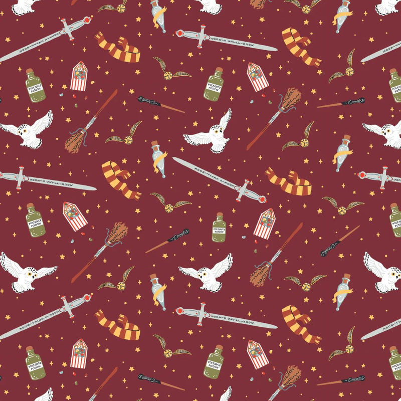 EZ Fabric / Touch Textiles - Minky Licensed Direct - Choice FabricsDS-94045-037 - Harry Potter Arts and Crafts Collection - Gryffindor Icons