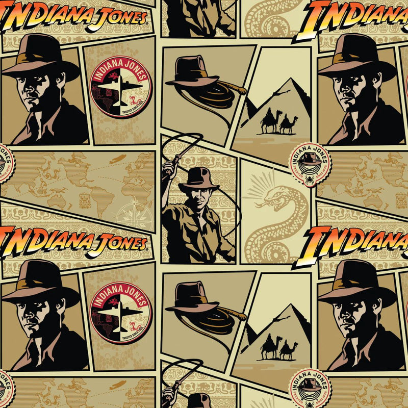 EZ Fabric / Touch Textiles - Minky Licensed Direct - Choice FabricsDS-94053-045 - Indiana Jones Collection - Indiana Frames
