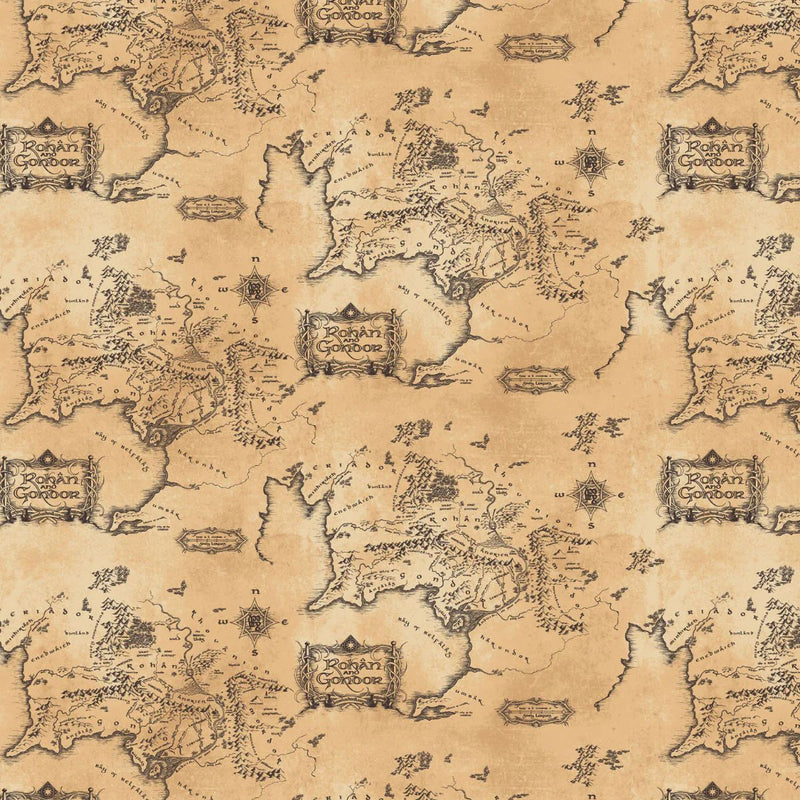 EZ Fabric / Touch Textiles - Minky Licensed Direct - Choice FabricsDS-94055-047 - Lord of the Rings - Middle Earth map