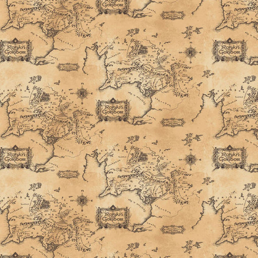 EZ Fabric / Touch Textiles - Minky Licensed Direct - Choice FabricsDS-94055-047 - Lord of the Rings - Middle Earth map