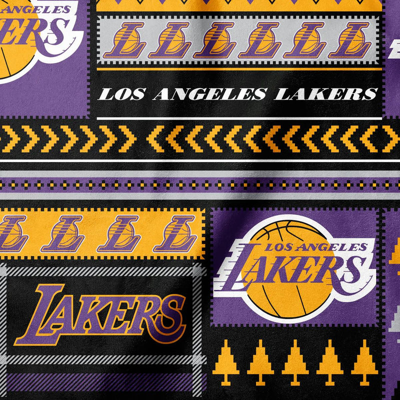 EZ Fabric / Touch Textiles - Minky Licensed Direct - Choice FabricsDS-94057-049 - Los Angeles Lakers Team Fair Isle