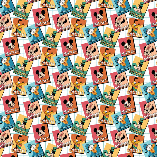 EZ Fabric / Touch Textiles - Minky Licensed Direct - Choice FabricsDS-94060-052 - Mickey & Friends Trading Card Stack