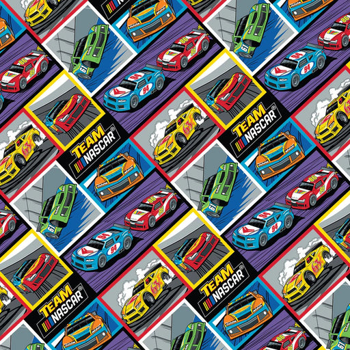 EZ Fabric / Touch Textiles - Minky Licensed Direct - Choice FabricsDS-94061-053 - Nascar - Racing Blocks