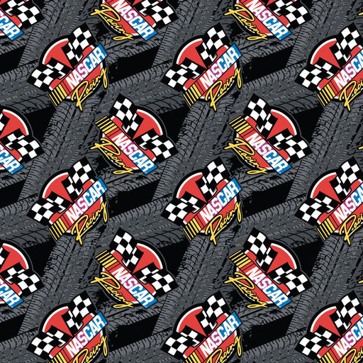 EZ Fabric / Touch Textiles - Minky Licensed Direct - Choice FabricsDS-94062-054 - Nascar - Tire tracks