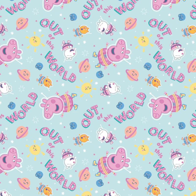 EZ Fabric / Touch Textiles - Minky Licensed Direct - Choice FabricsDS-94065-057 - Peppa Pig - Peppa Friends in Space