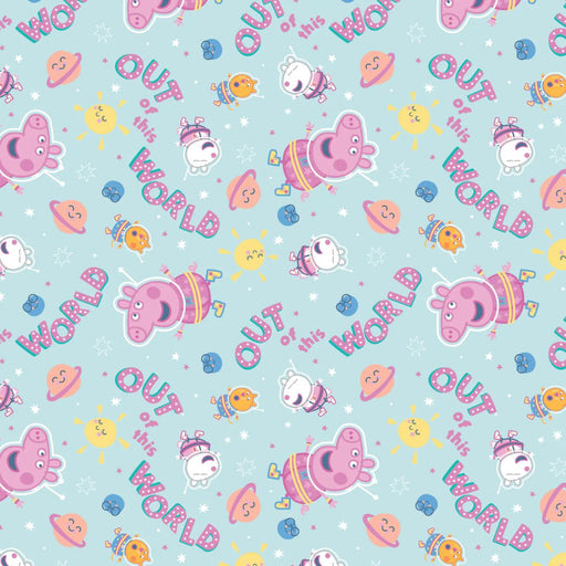EZ Fabric / Touch Textiles - Minky Licensed Direct - Choice FabricsDS-94065-057 - Peppa Pig - Peppa Friends in Space