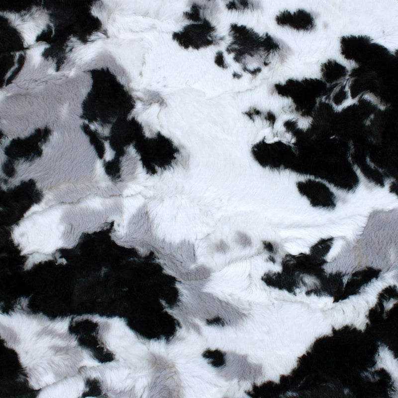 EZ Fabric / Touch Textiles - Spotted Appaloosa Luxe Snuggle Direct - Choice FabricsDS-94090-002 - Spotted Appaloosa Luxe Snuggle Black Silver