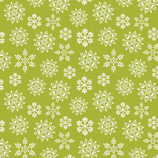 Nordic Cabin - Snowflakes - Lime (3 - Yard Pack) - Choice Fabrics13421P-44