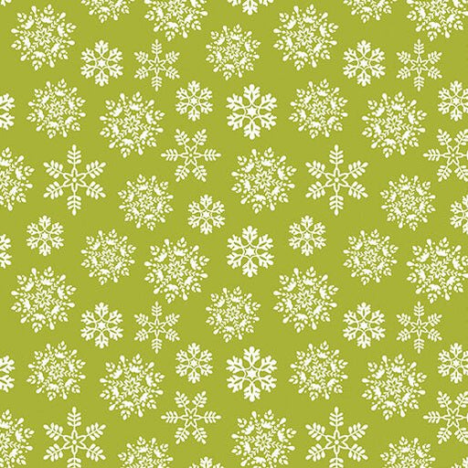 Nordic Cabin - Snowflakes - Lime (3 - Yard Pack) - Choice Fabrics13421P-44