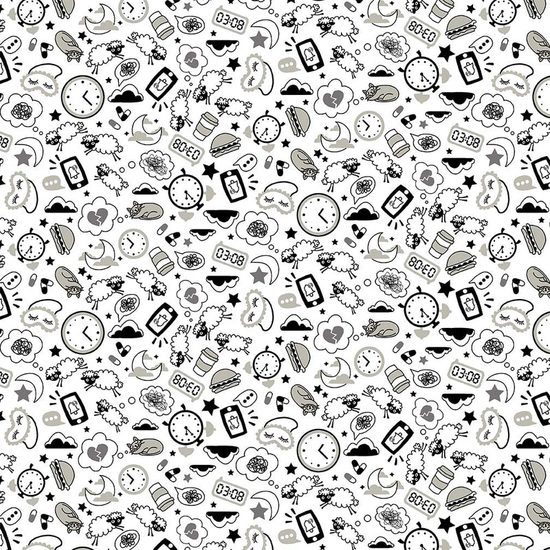 Michael Miller Fabrics - Michael Miller Prints Direct New - Choice FabricsDS-96305-001 - DCX12252-WHIT-D
