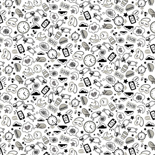 Michael Miller Fabrics - Michael Miller Prints Direct New - Choice FabricsDS-96305-001 - DCX12252-WHIT-D