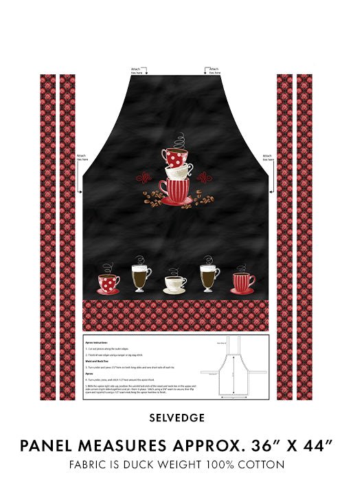Benartex LLC - Benartex Prints Direct - Perfect Brew - Choice FabricsDS-99513-001 - 14918D-15