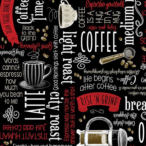Benartex LLC - Benartex Prints Direct - Perfect Brew - Choice FabricsDS-99520-001 - 14919-12