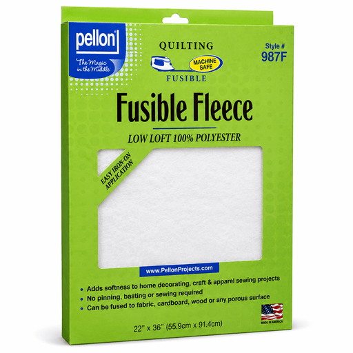 Pellon® 987F Fusible Fleece – One-Sided Fusible Polyester Fleece – 22" x 36" Package - Choice FabricsDS987FPKG