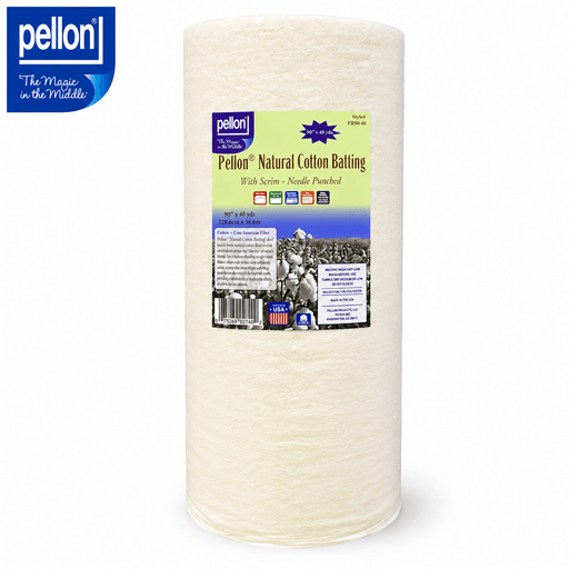 Pellon® Natural Cotton Batting With Scrim 90" x 40 Yard Roll - Choice FabricsDSFGNG9040