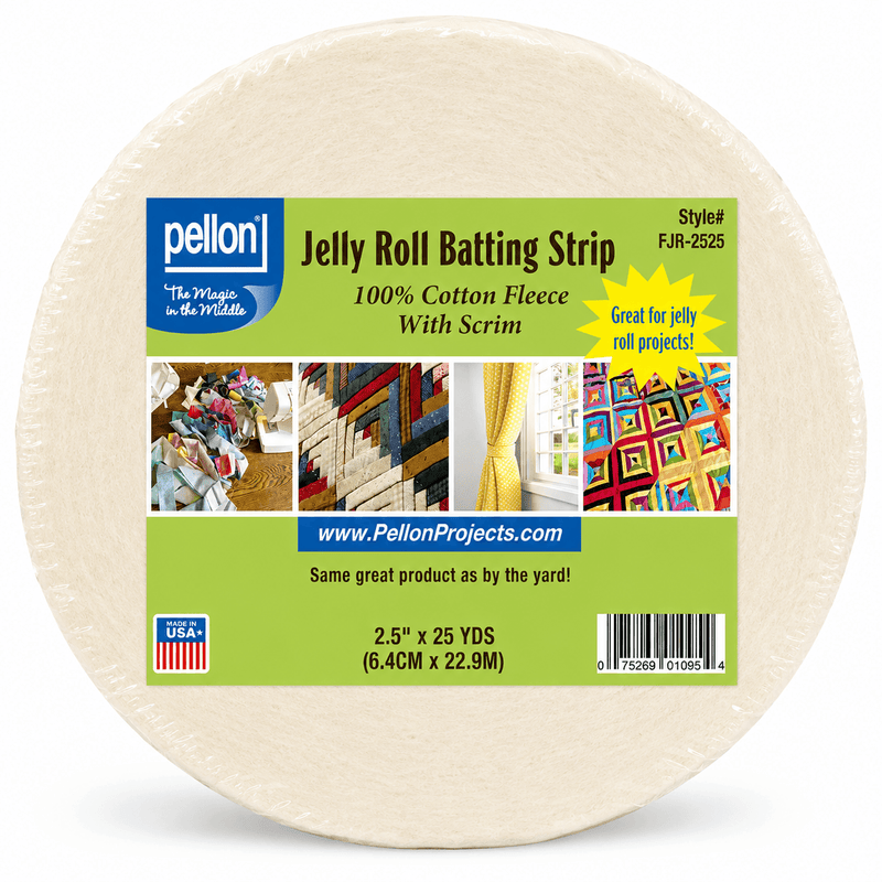 Pellon® Natural Cotton Batting With Scrim 2.5" x 25 yards Jelly Roll Size Package