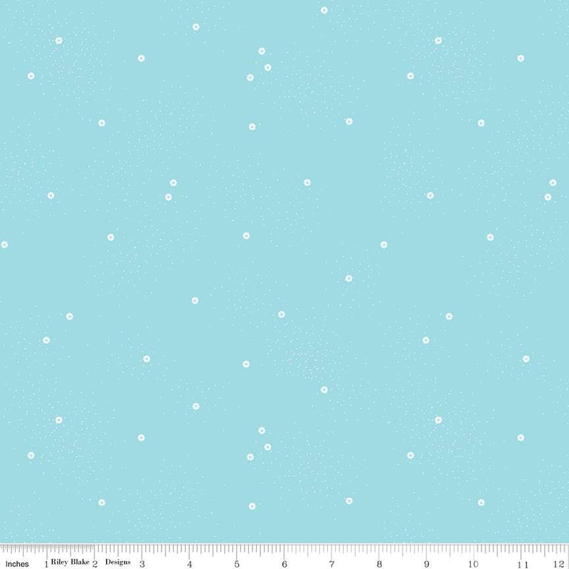 Dainty Daisy Waterfall Cotton Wideback Fabric per yard - Choice FabricsWB665-WATERFALL
