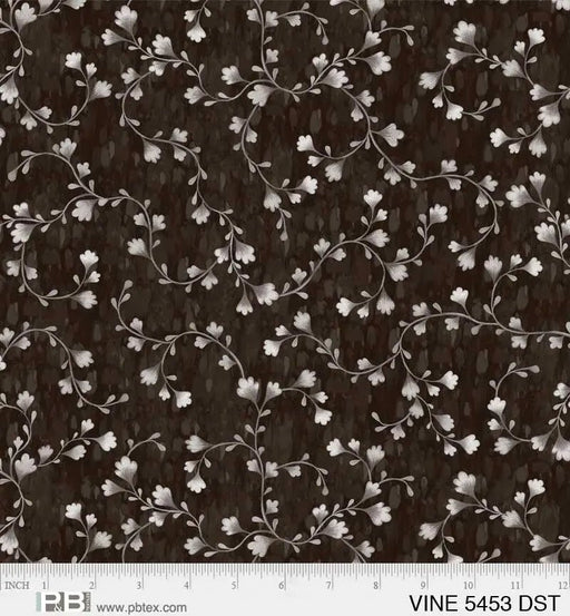 Dark Grey Vine Scroll Cotton Wideback Fabric per yard - Choice FabricsVINE-5453-DST