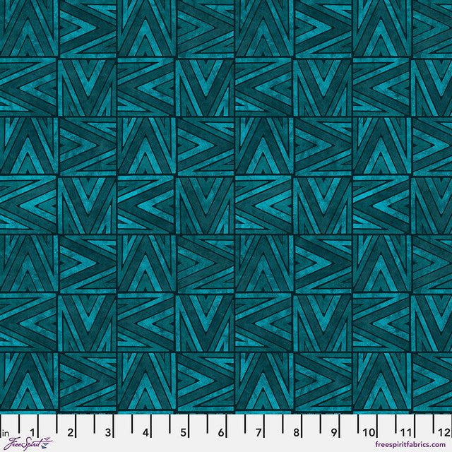 Dark Teal Flight Pattern What the Birds Said Cotton 44"/45" Fabric Per Yard - Choice FabricsPWCD155.XDKTEAL