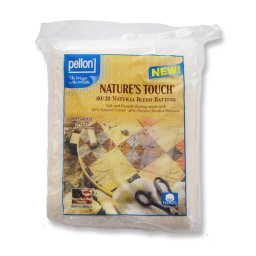 Pellon® 80/20 Cotton/Polyester Batting With Scrim – 34" x 45" Craft Size Package – Natural - Choice FabricsDSE3445PKG