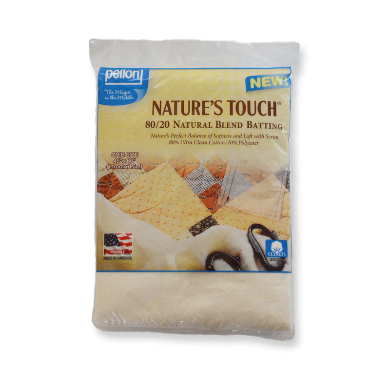 Pellon® 80/20 Cotton/Polyester Batting With Scrim – 45" x 60" Crib Size Package – Natural - Choice FabricsDSE4560PKG