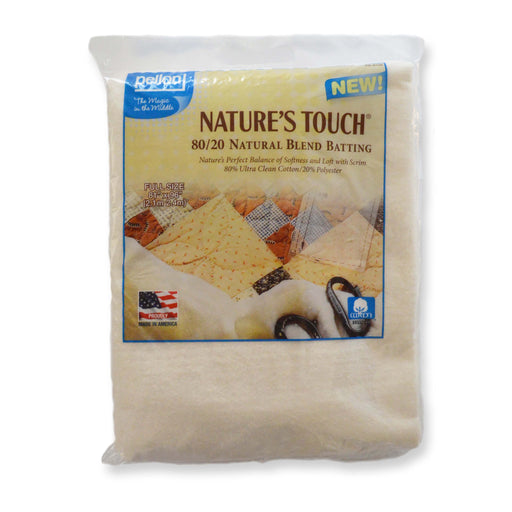 Pellon® 80/20 Cotton/Polyester Batting With Scrim – 81" x 96" Full Size Package – Natural - Choice FabricsDSE8196PKG