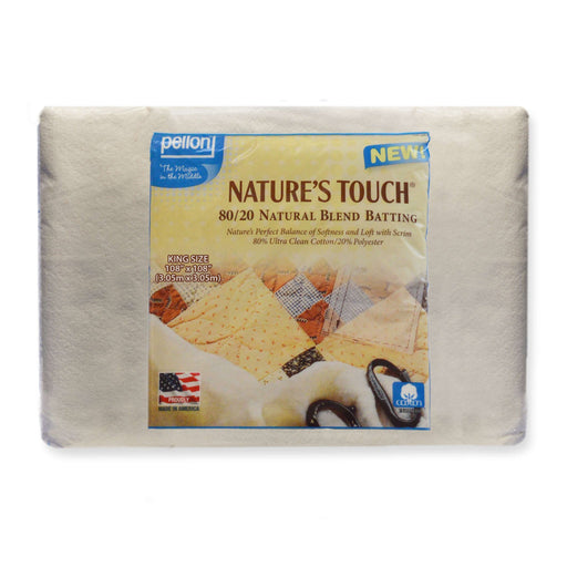 Pellon® 80/20 Cotton/Polyester Batting with Scrim – 120" x 120" King Size Package – Natural - Choice FabricsDSE120PKG