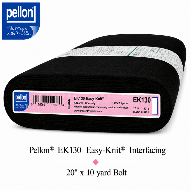 Pellon® EK130 Easy-Knit® Black Interfacing 20" x 10 yard Bolt (Black) - Choice FabricsDSEK130B-2010BOLT