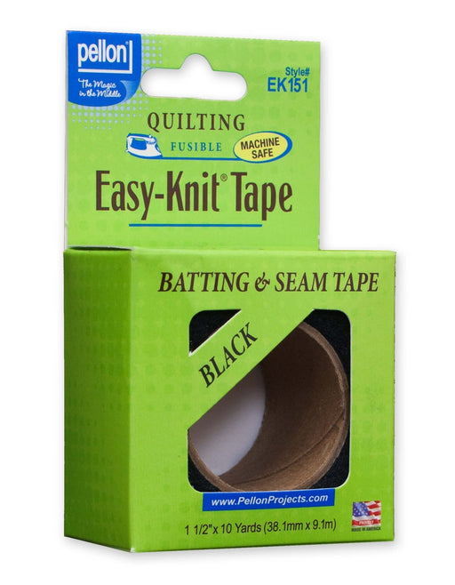 Pellon® Easy-Knit® Fusible Tape – 1.5" x 10 Yard Package – Black - Choice FabricsDSST-EK151-10PKG