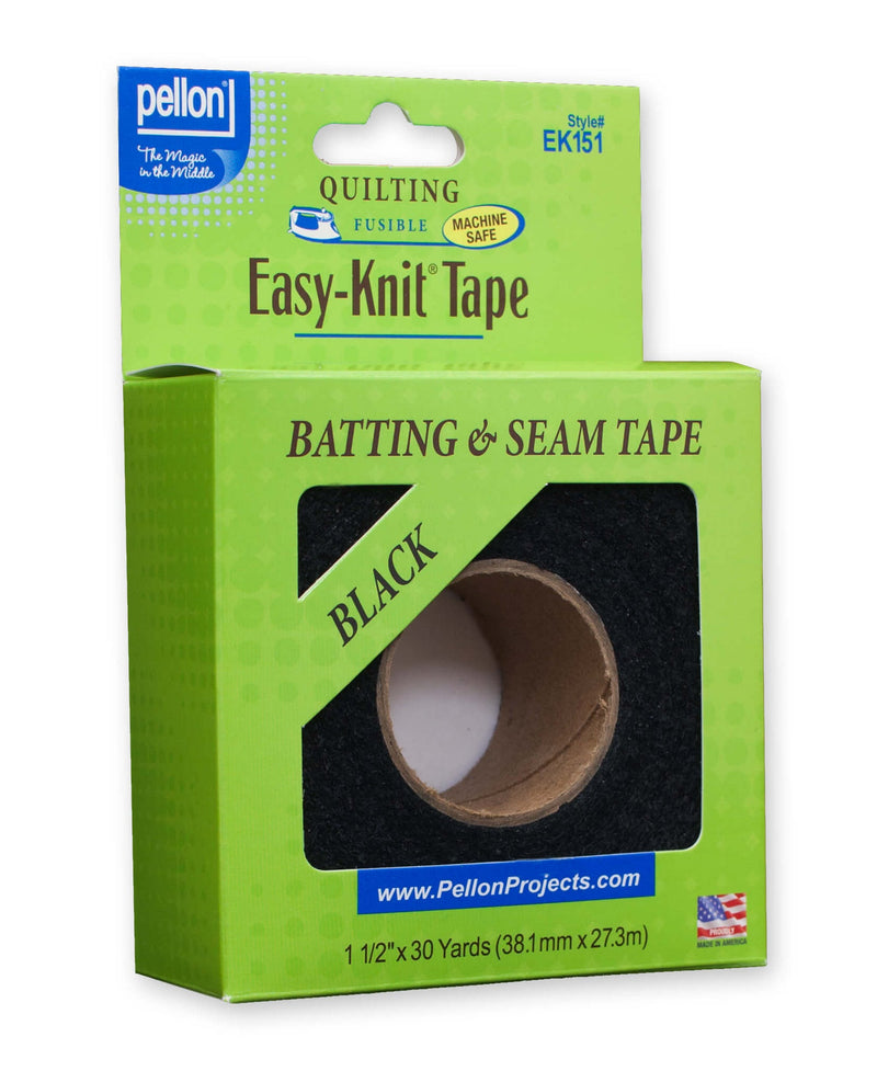 Pellon® Easy-Knit® Fusible Tape – 1.5" x 30 Yard Package – Black - Choice FabricsDSST-EK151-30PKG