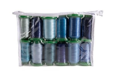Luxury Exquisite 12 Spool Pack - Blues - Choice FabricsEXQB12SP
