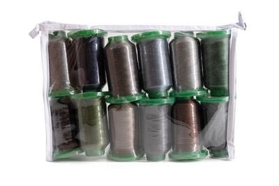 Luxury Exquisite 12 Spool Pack - Dark Neutrals - Choice FabricsEXQDN12SP