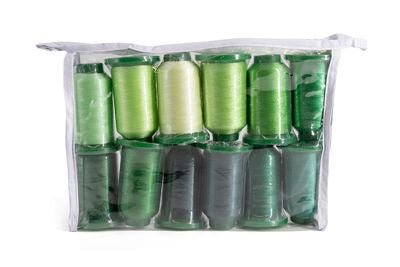 Luxury Exquisite 12-Spool Pack - Greens - Choice FabricsEXQG12SP