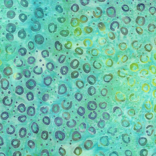 Essence Round and Round-Teal Aqua Batik 44"/45" Fabric Per Yard - Choice Fabrics122441905