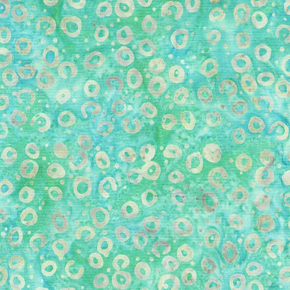 Essence Round and Round-Teal Chameleon Batik 44"/45" Fabric Per Yard - Choice Fabrics122441965